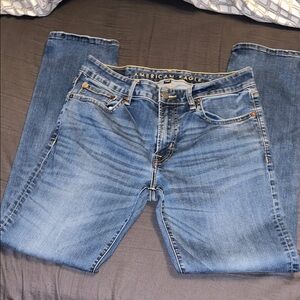 American Eagle Outfitters Men's Light Blue Slim Straight Jeans size 32x32